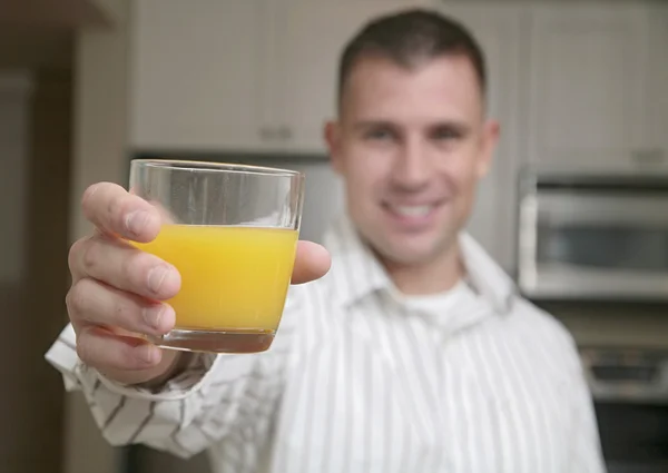 Man and orange juice
