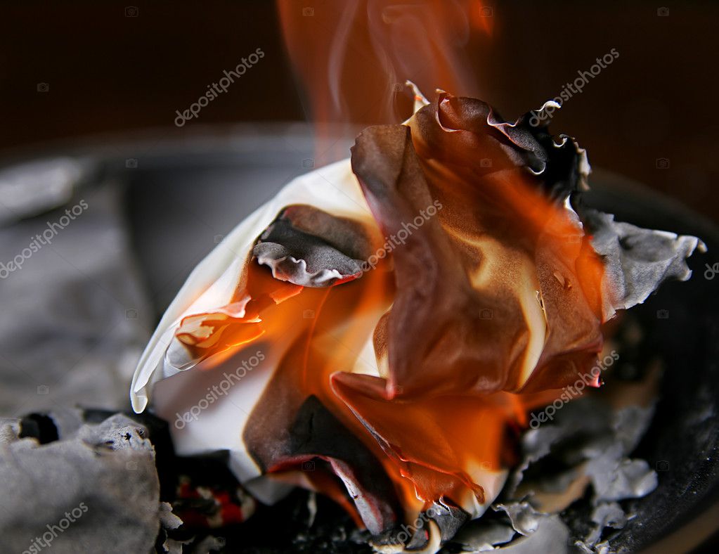 Burning paper ash — Stock Photo © mantonino 2172383