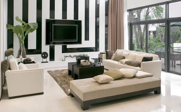 Living-room with the modern furniture