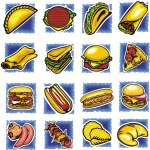 Fast food set - vector illustration. - Image vectorielle