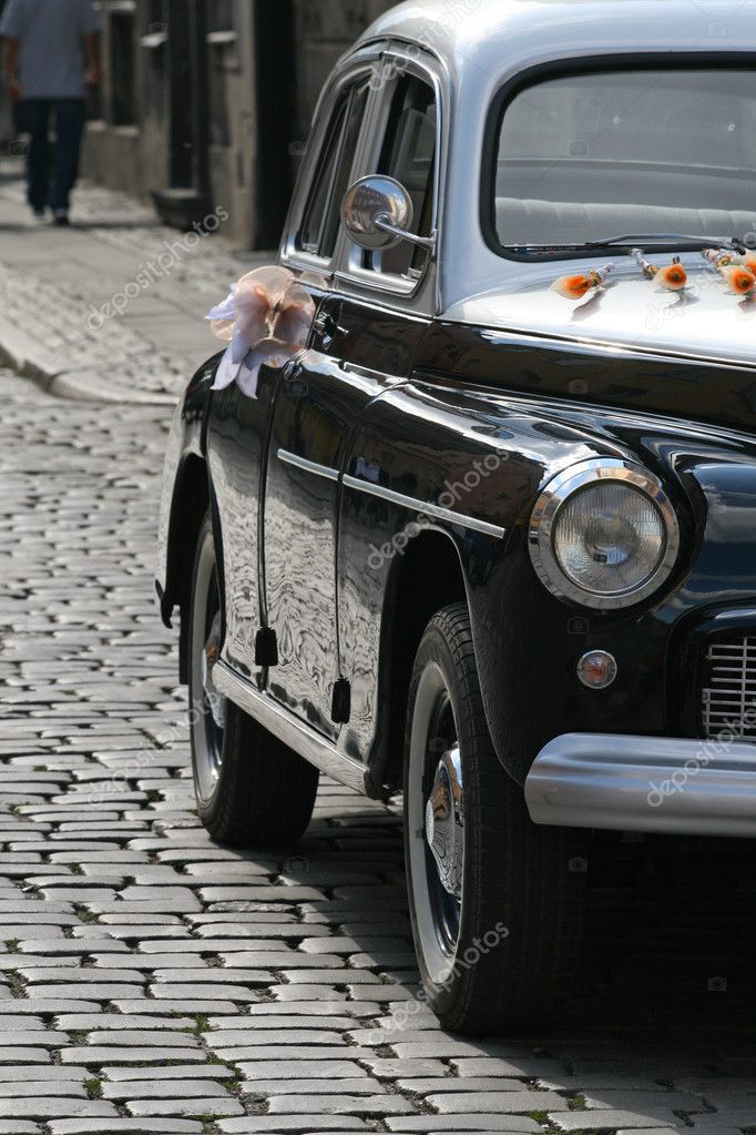 Old retrostyle decorated car