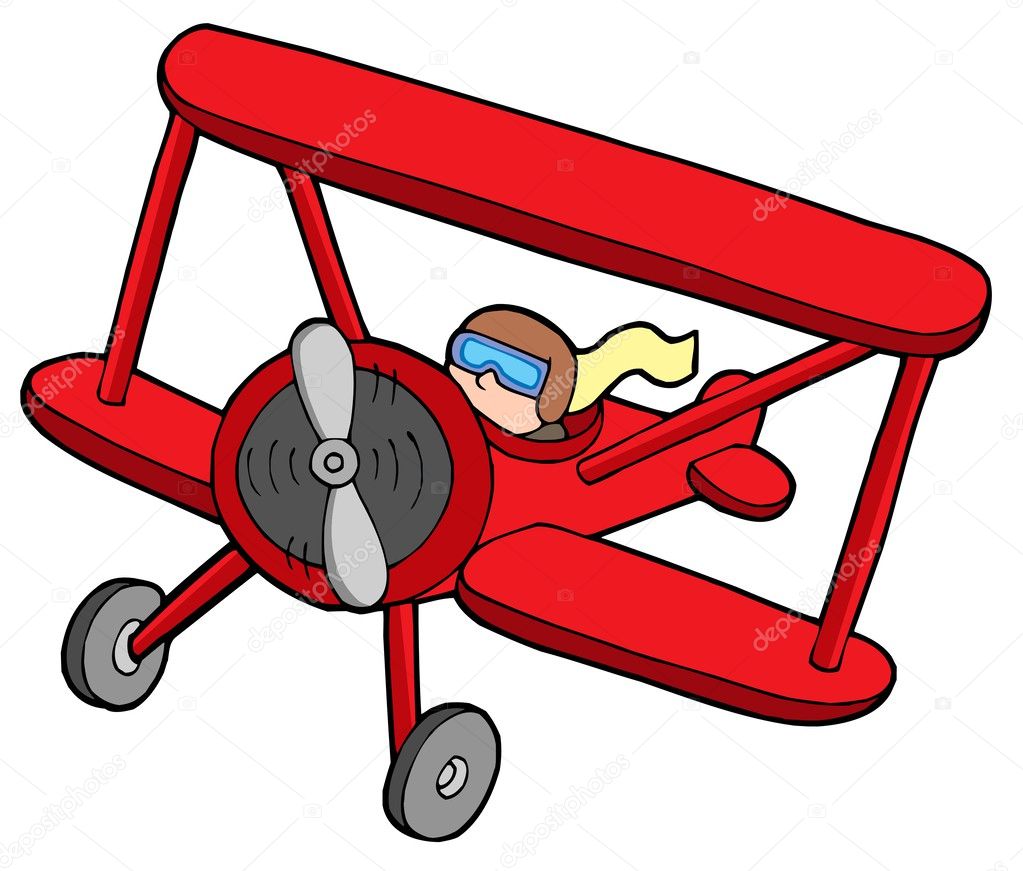 Bi Plane Cartoon