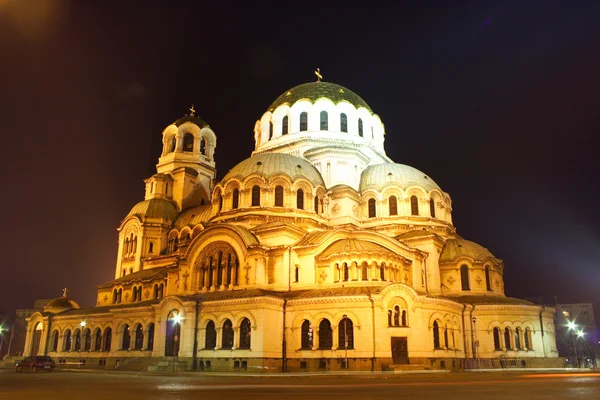 Cathedral in Bulgaria by night