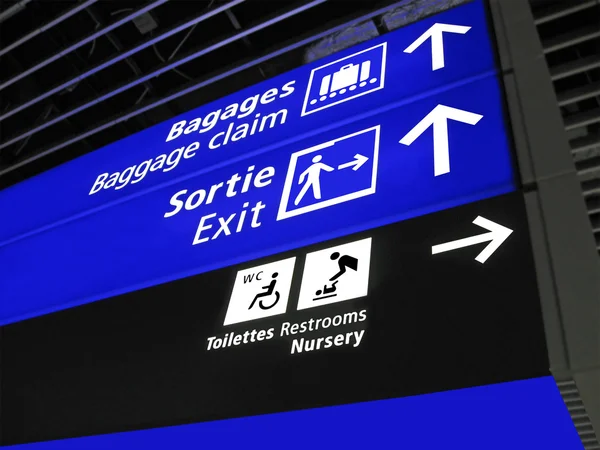 Airport structure sign, baggage, airline