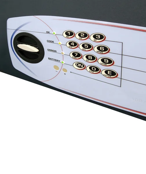 Safe key lock code, control panel