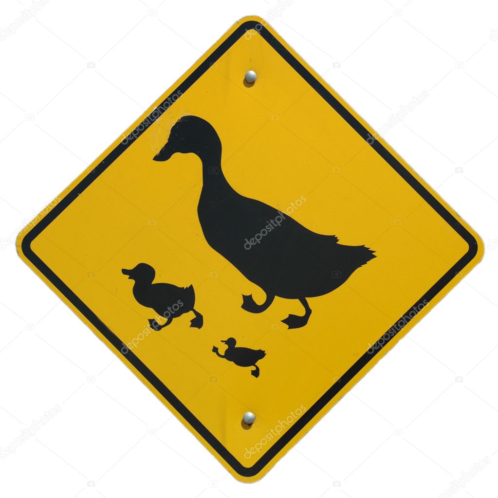duck crossing sign