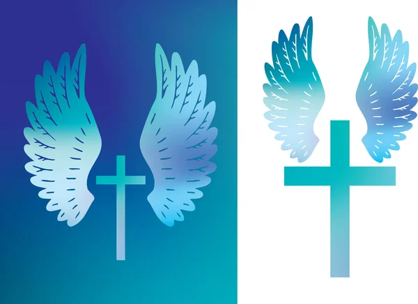 Cross and wings colour by Jo Ingate Stock Photo Editorial Use Only
