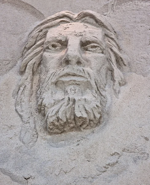 Face of Jesus Sand Sculpture