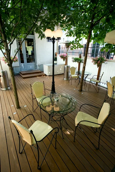 Summer cafe terrace