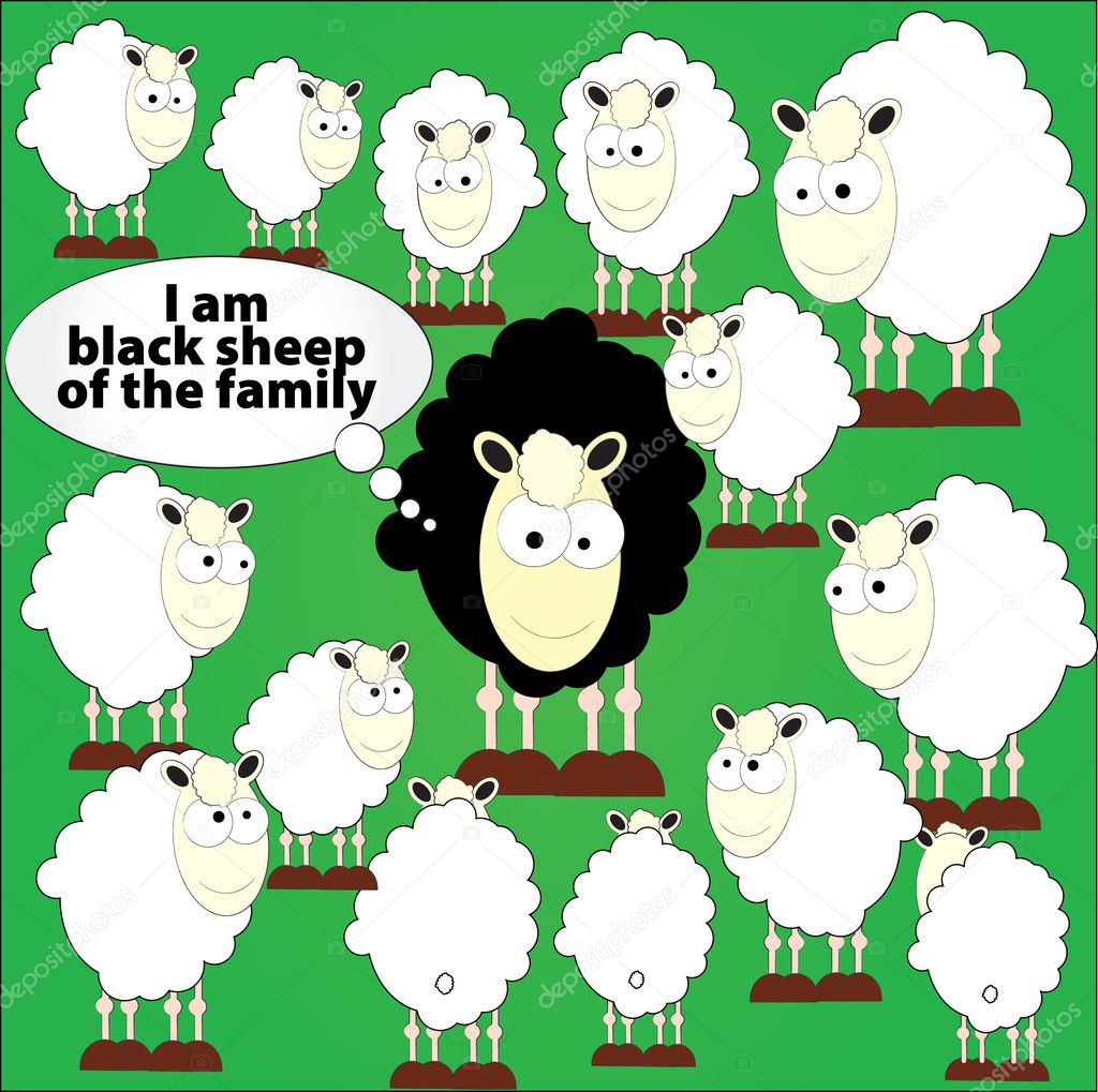 Black sheep of the family — Stock Vector © vospalej 2144518
