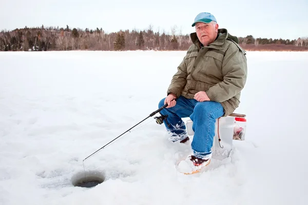 Ice Fishing on the Lake