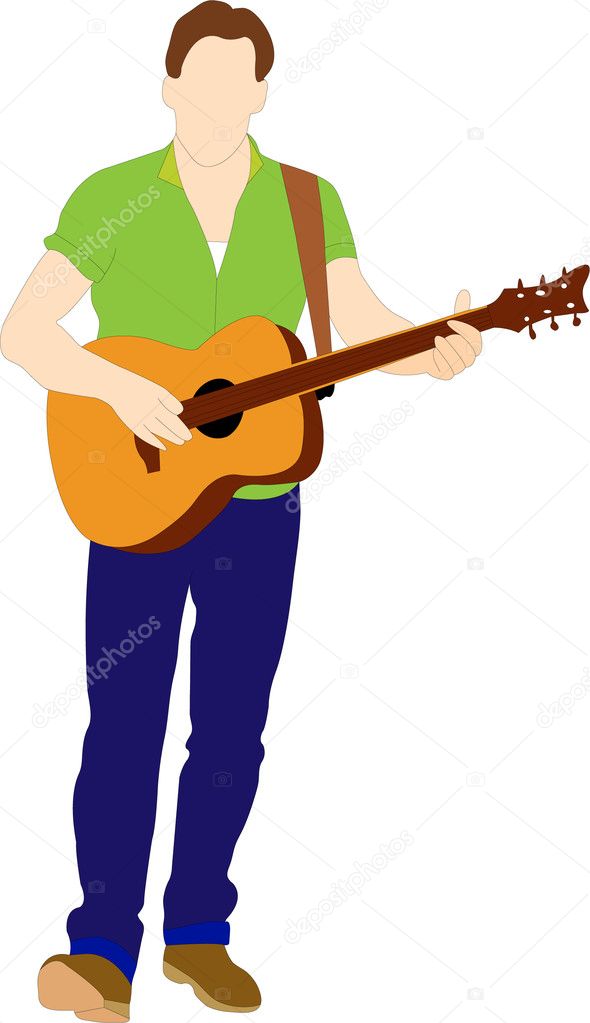 clipart man playing guitar - photo #5