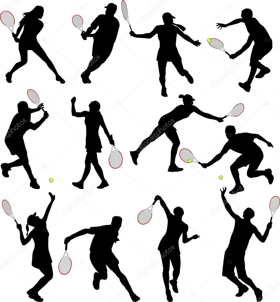 Tennis Silhouette Vector