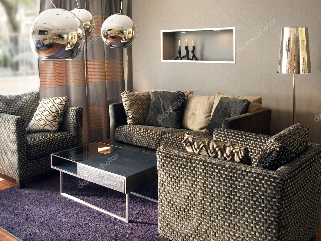 Elegant vardagsrum inredning — stockfotografi © angel vasilev77 ...