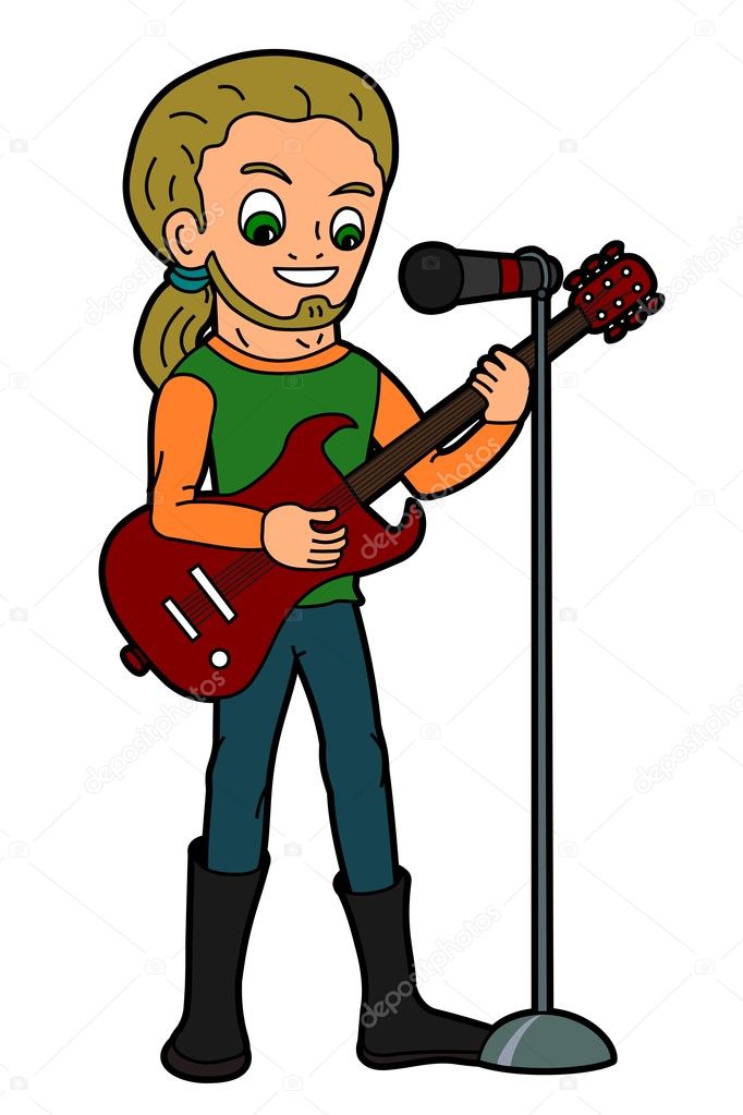 Cartoon Singer Girl