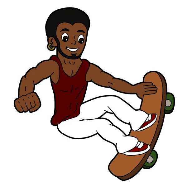 Jumping skateboarder cartoon