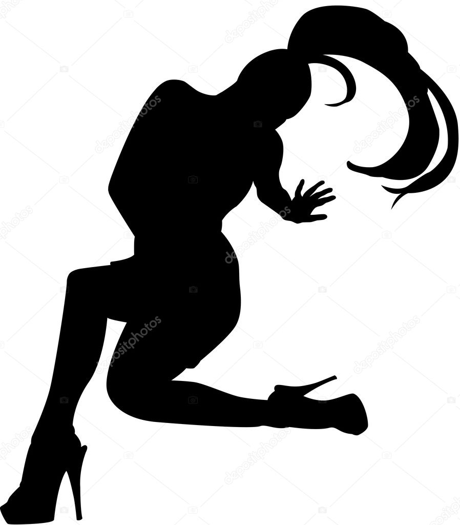 Female Silhouette — Stock Vector © Tallisman 2392721