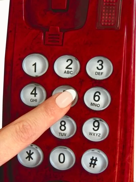 Phone keypad with finger