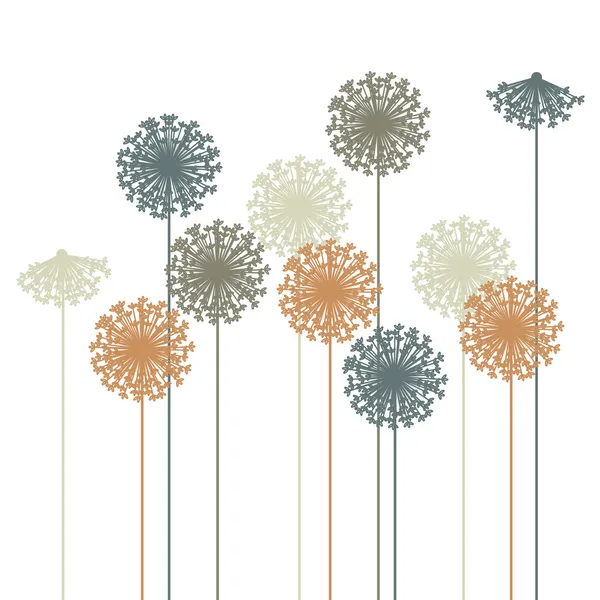 Abstract dandelion silhouette