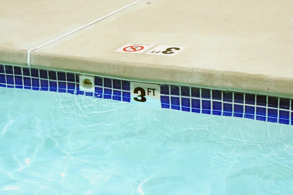 Three foot swimming pool water marker