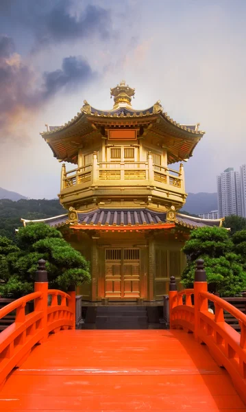 Golden buddhism tower