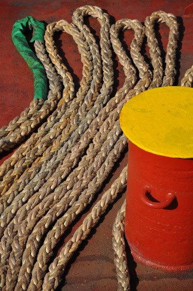 Ship\'s rope on deck