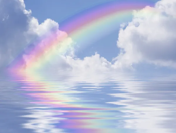 Rainbow and Clouds Reflec