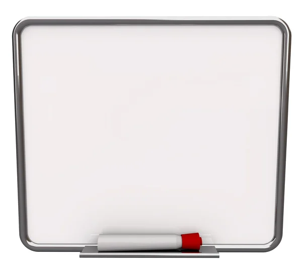 Blank White Dry Erase Board with Red Marker
