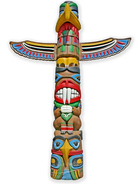 Totem isolated on white background by Martine oger Stock Photo