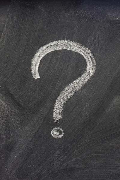 Question mark on a blackboard — Stock Photo #2434366