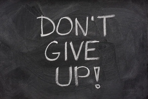 Dont give up phrase on blackboard