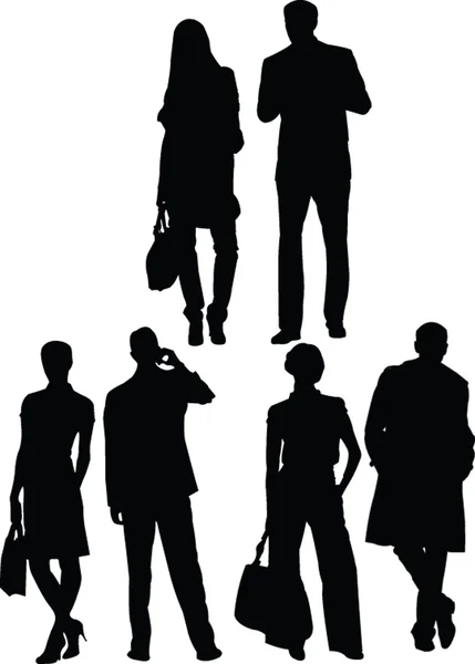 business people silhouette. Stock Vector: Business people