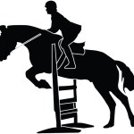 Horse race silhouette - Stock Vector