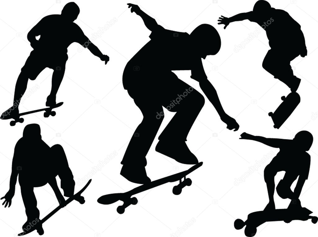 Skateboard collection — Stock Vector © violeta #2186311