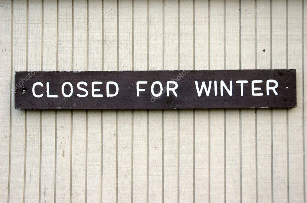 Closed for winter ??? Stock Photo ?? UgputuLf 2157489