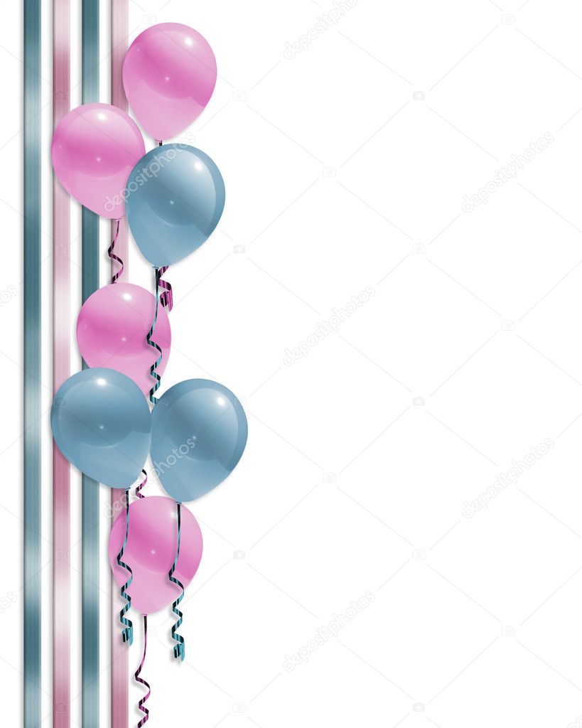 balloons birthday card