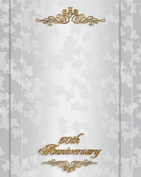 50th Wedding anniversary invitation by Irisangel Stock Photo