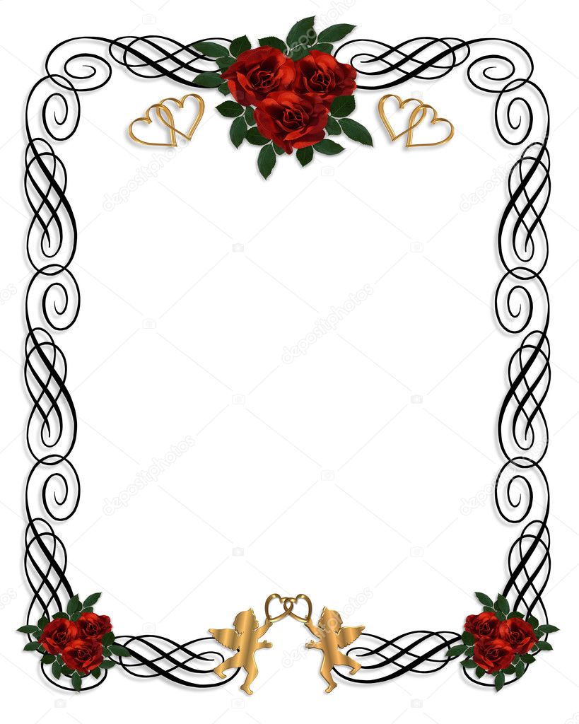 Red Roses Wedding Invitation — Stock Photo © Irisangel 2156140