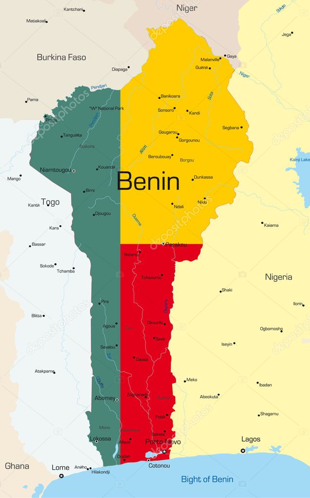 Pais De Benin Mapa