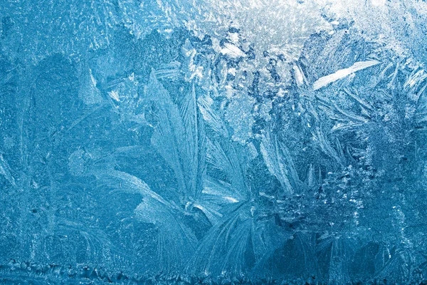 Frozen ice on window glass