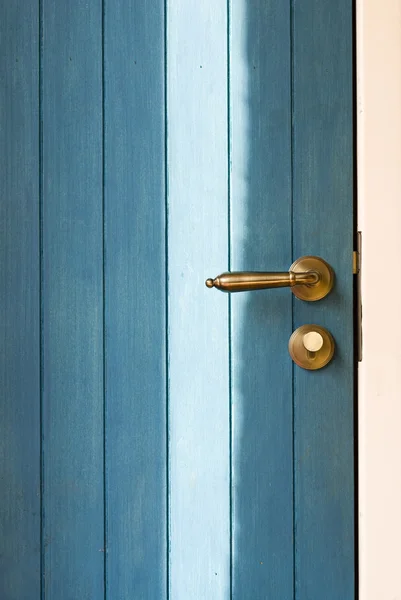 Colorful Door Knob of a wooden door
