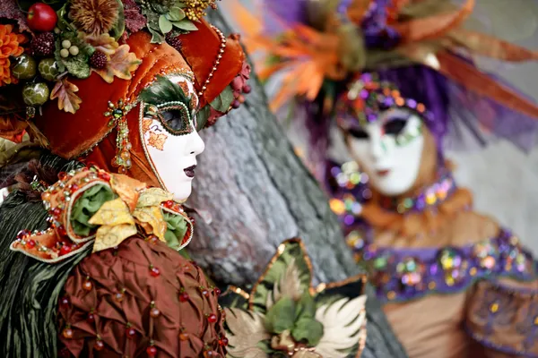 Short focus on carnival mask