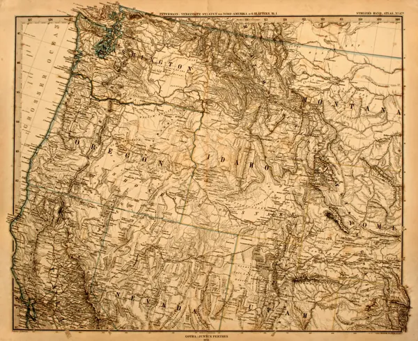 Old Map of America\'s Northwest.