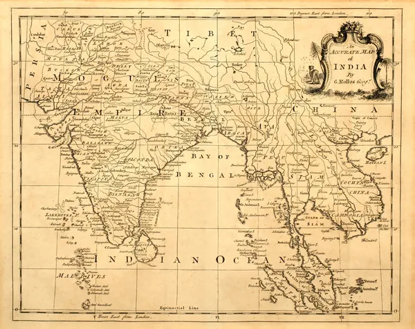 Old Map of India and Southeast Asia