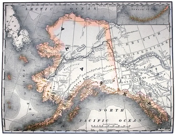 Vintage map of Alaska