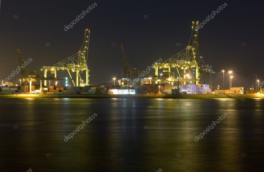 harbor at night