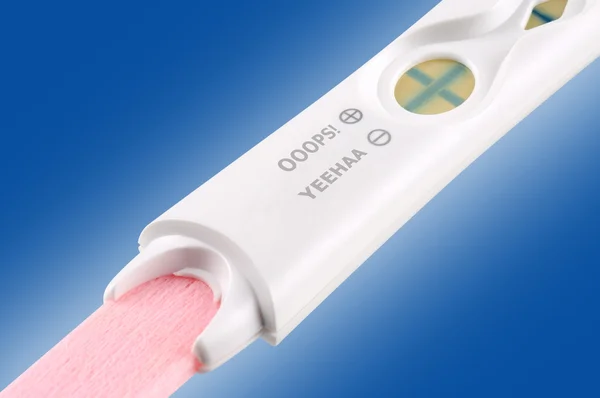 Positive pregnancy test oops close-up