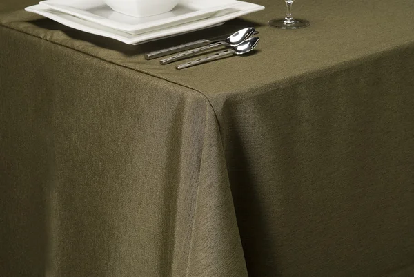 Olive linen table cloth