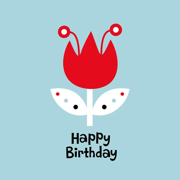 Vector floral birthday card design | Stock Vector © ji
