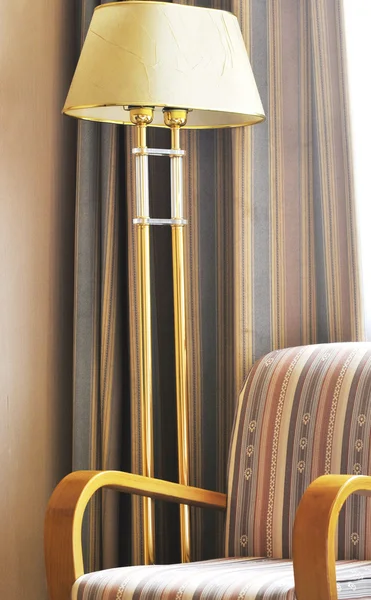 Sofa and floor lamp